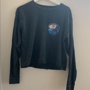 Brand Melville Long Sleeve Cropped Graphic Tee